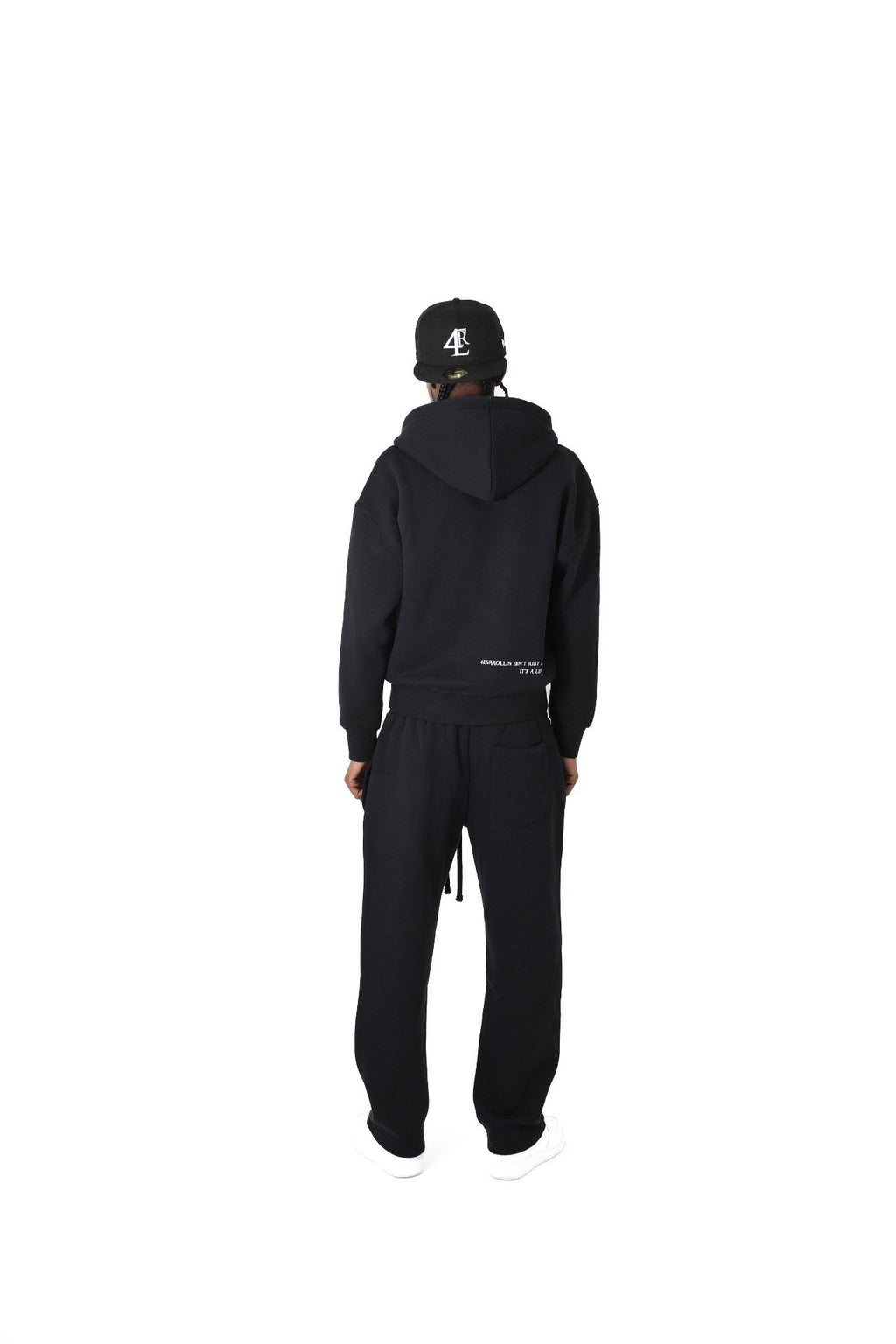 Black 4EVA Zip Up Tracksuit