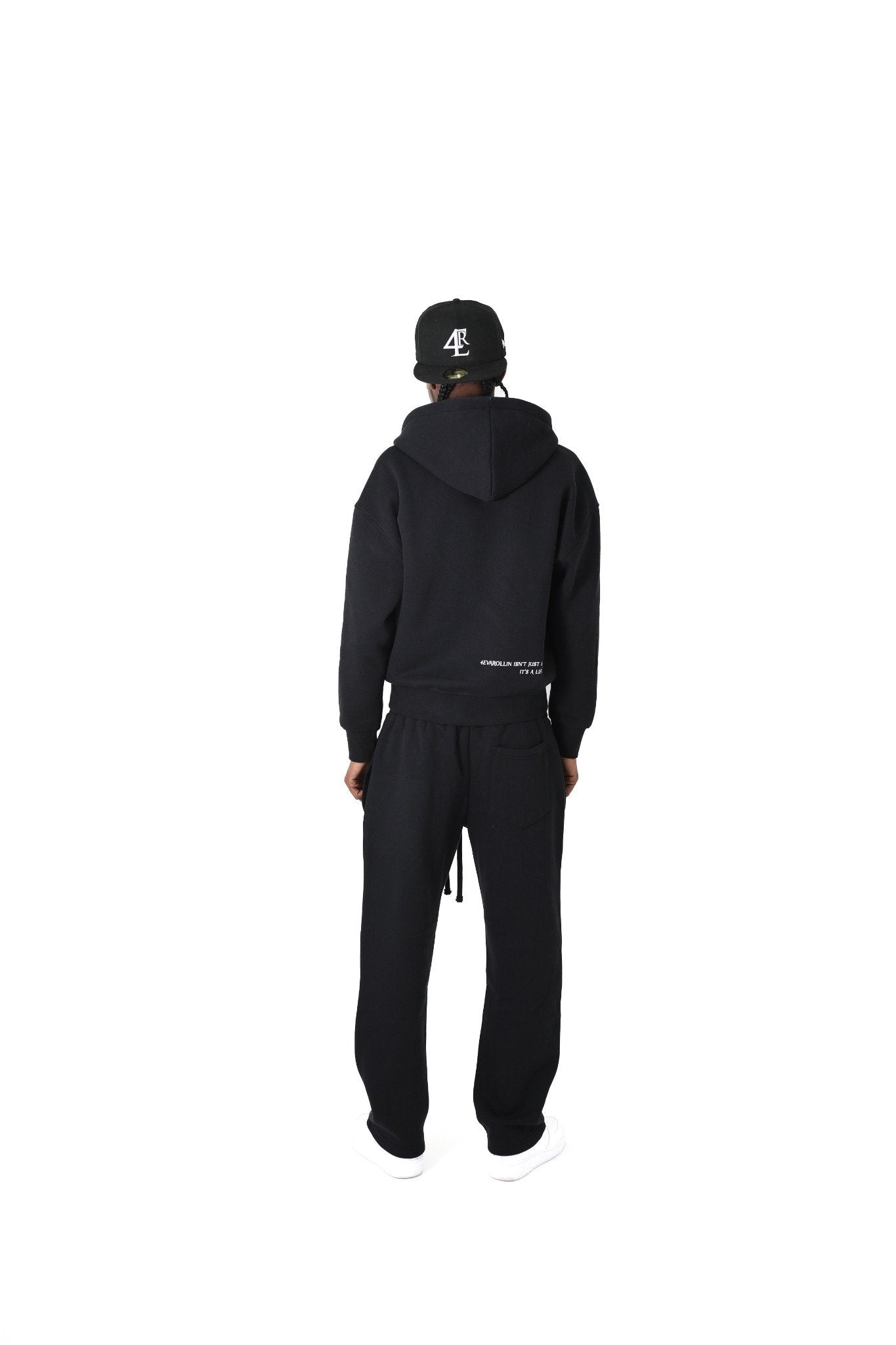 Black 4EVA Zip Up Tracksuit